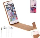 Protective cover for Samsung Galaxy S20 5G SD865 + earphones cork Flipstyle