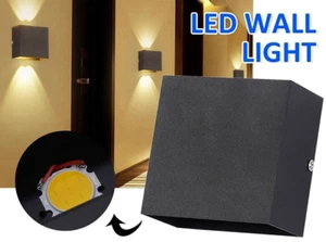 Moderne COB LED Wandleuchte Flur Strahler Licht Kubus Up Down Innen Außenleuchte - Bild 1 von 4