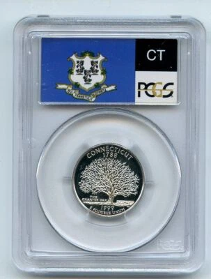 1999 S 25C Silver Connecticut Quarter PCGS PR70DCAM - Image 1 of 2