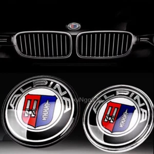 2x 82MM AUTO Front Hood Rear Badge Emblem for ALPINA B7 B3 B6 - Picture 1 of 4