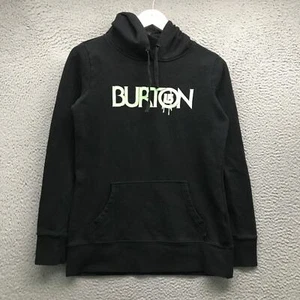 Burton Sweatshirt Hoodie Women's XS Long Sleeve Graphic Pocket Drawstring Black - Picture 1 of 5