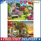 Cross Stitch Full Embroidery Garden View 11CT 3 Strands Stamped Needlework Se