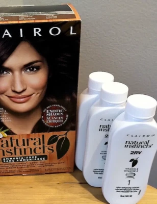 3 Цвет бутылки Clairol натуральные инстинкты 2RV fmr 38 бордовый черный цвет только - Изображение 1 из 4