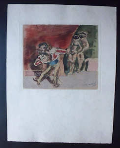 gravure cirque Roger Wild "les Saltimbanques" le danseur - Picture 1 of 1