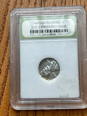 1943 “Silver” Steel Wheat Penny, No Mint Mark,Proof Like Condition - Image 1 of 4