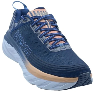HOKA ONE ONE BONDI 6 WOMEN SZ9.5(D)WIDE RUNNING SHOES 1019270 MIDP PRE OWNED.L16 - Image 1 of 4