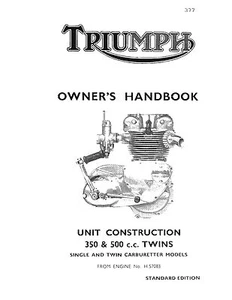Triumph Owners Manual Book 1968 Tiger 90 T90, Tiger 100 T100S & Tiger 100 T100T - Picture 1 of 12