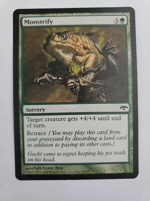 MTG Magic The Gathering Card Monstrify Sorcery Green Eventide 2008 - Image 1 of 2
