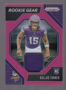 2024 Panini Prizm Dallas Turner Rookie Gear Pink Pulsar Prizm-#RG-DTR Vikings RC - Picture 1 of 2