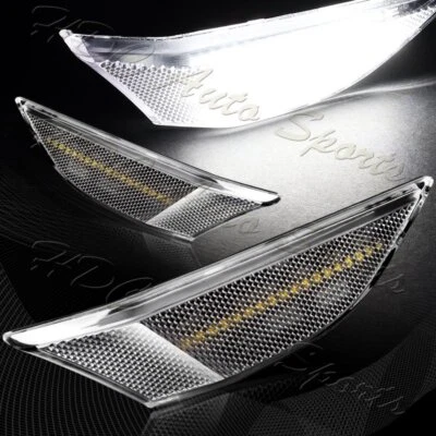 Luces de señalización laterales LED blancas lentes transparentes para Porsche 911 Carrera 2012-2016 Foto 1 de 4