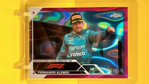 2023 Topps Chrom Formel 1 rosa Refraktor Fernando Alonso/250 #33 - Bild 1 von 2