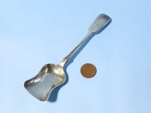 1838 Victorian C LIAS - Silver Sugar Shovel TEA CADDY Spoon Plain Design #JM28 - Picture 1 of 6