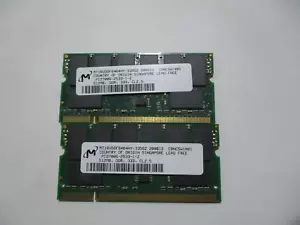 LOT OF 2 MICRON MT16VDDF6464HY-335G2 DDR SDRAM 512MB Memory Module - Picture 1 of 1
