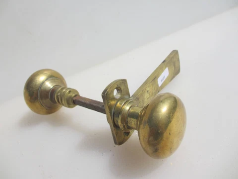 Antique Brass Door Handle Latch Lock Old Barn Victorian Pull Unusual Cover