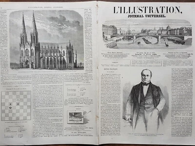 L'Illustration 1865 No 1154 - S. Exc. The Marquis Felix of Lavalette - Image 1 of 2