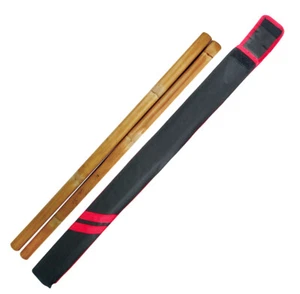 Par de palos Escrima 26"" a 32"" piel de ratán artes marciales Kali Arnis, agrega estuche - Imagen 1 de 8