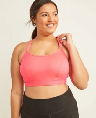 Sujetador deportivo de bajo impacto Lane Bryant LIVI Active 360212 XXL 20 - rosa con tiras traseras Foto 1 de 4