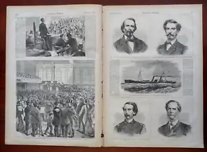 Cuban Revolution NYC Stock Exchange Harper's Reconstruction newspaper 1869 issue - Picture 1 of 14