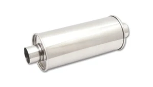 Vibrant StreetPower Round Muffler 2.5" Inlet Outlet Centered - Picture 1 of 1
