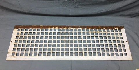Antique 8x27 Cold Air Return Heat Cast Grate Grill VTG Floor Vent Old 674-22B Cover