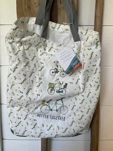 Nordstrom Reusable Canvas Tote Bag "Better Together" Floral Interior Pocket - Picture 1 of 5
