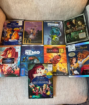 Lot of 10 Disney Platinum Edition Lion King Little Mermaid NEMO FREE SHIP Foto 1 de 2