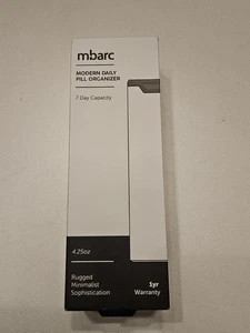 New Sealed Mbarc Aluminum 7 day Modern Day Pill Organizer BLUE 4.25 Oz.  - Picture 1 of 7