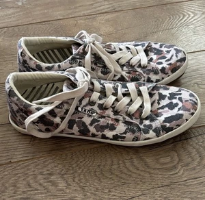 Taos Women Brown Animal Print Canvas Low Top Lace Up Shoes Size 8.5 STA-12844 - Picture 1 of 8