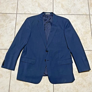 Armani Collezioni G Line Blazer Blue Green Plaid Check Sport Coat Mens Size 44 - Picture 1 of 9
