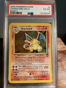 2000 Pokemon - PSA 6 Charizard Base Set 2 - Holo #4 - Pokemon Game - Picture 1 of 5