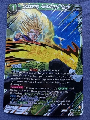 Dragon Ball Super Card Game TCG Uneasing Awakened Rage SR Foil BT21-097 (NM) - Image 1 of 3