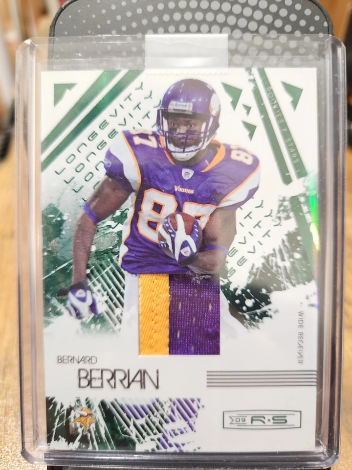 2009 Panini Rookies & Stars Longevity Bernard Berrian Patch /50 Game Worn! - Image 1 of 4
