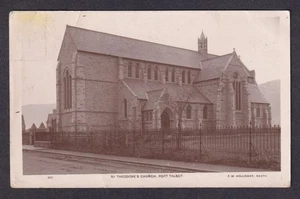Wales Glamorgan PORT TALBOT St Theodore's Church F Holloway RPPC used 1912 - Bild 1 von 2