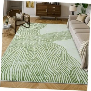 Green Rug for Living Room, 6×9 Modern Abstract Area Rug, Geometric - Picture 1 of 7