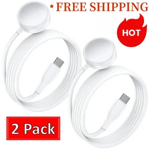 2 PACK Type-C Cable Charger For Apple Watch 2/3/4/5/6/7/SE 8 9 Magnetic Charging - Photo 1 sur 22