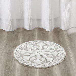 Casablanca 100% Cotton Tufted Bathroom Rugs Luxurious Plush Medallion Floral ... - Picture 1 of 9