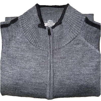 Smartwool Pullover Sweater Men 1/4 Zip Gray Large Merino Wool Blend Hike Outdoor - Image 1 of 4