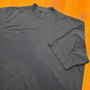 FootJoy Herren dunkelblau Mock Neck Kurzarm Shirt FJ Golf Pullover Preppy - L - Bild 1 von 7