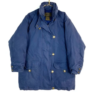 Chaqueta acolchada vintage Eddie Bauer para mujer plumón de ganso azul medio cremallera completa - Imagen 1 de 3