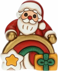 - Babbo Natale Con Arcobaleno in Ceramica Decorata a Mano, Linea Desideri Di Nat - Foto 1 di 12