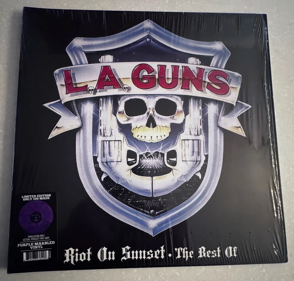 L.A. Guns-Riot On Sunset .The Best Of -Ltd Edition Purple Marbled Vinyl-Record Foto 1 de 3
