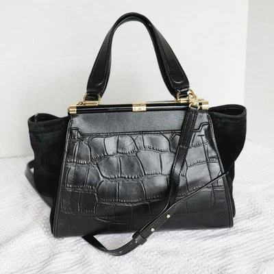 DVF Diane von Furstenberg Leather Top Handle Handbag With Shoulder Strap - Image 1 of 4