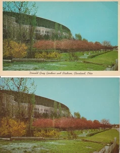 (2) Cleveland Indians and Browns Municipal Stadium Titel Variation Postkarten #5 - Bild 1 von 2