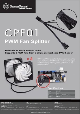 (2) New Sealed Silver Stone PWM Fan Splitter - Image 1 of 4