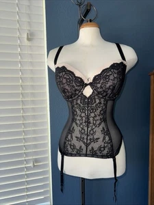 Victoria’s Secret Bustier Corset With Garters Size 34D - Picture 1 of 9