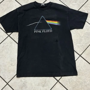 pink floyd dark side of the moon VTG L Men’s T Shirt Y2K Black Fade - Picture 1 of 7