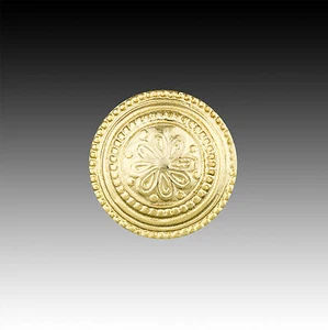 High Quality Vintage Button Metal Gold Flower Motif 17mm 40003014 - Picture 1 of 2