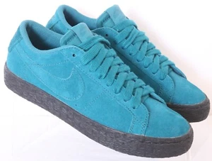 Nike Zoom Blazer SB Low 864347-300 Teal Suede Walking Sneaker Shoes Women's 5 - Picture 1 of 9