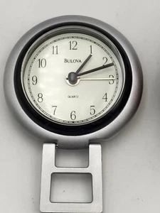 Seltener Vintage Near Mint Bulova Reisewecker mit Lederbox, läuft super! - Bild 1 von 8