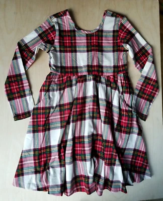 NWT HANNA ANDERSSON TWIRL CELEBRATION RED PLAID  SKATER DRESS 110 5 - Image 1 of 4